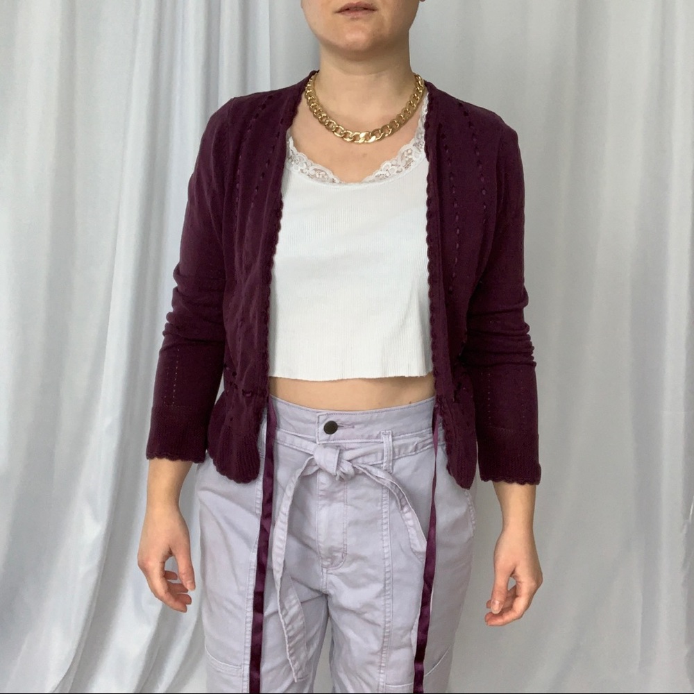 Plum cardigan